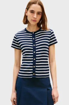 Женский кардиган в полоску GOLD BUTTON Разноцветный M Tommy Hilfiger WW0WW48709