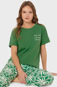 Женская зеленая футболка VELY Зеленый XS Etam 6544824