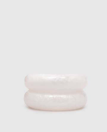 Белая резинка для волос Double Arch Pony