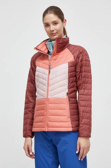 Спортивная куртка Columbia Powder Lite Blocked II цвет бордовый переходная Спортивная куртка Columbia Powder Lite Blocked II цвет бордовый переходная