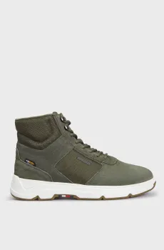Мужские оливковые замшевые кроссовки CORE W MIX CORDURA HYBRID BOOT Оливковый 45 Tommy Hilfiger FM0FM04807