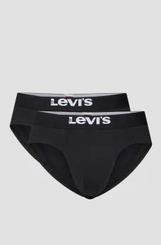 Мужские черные брифы (2 шт) Черный XL Levi’s® 701223909;001