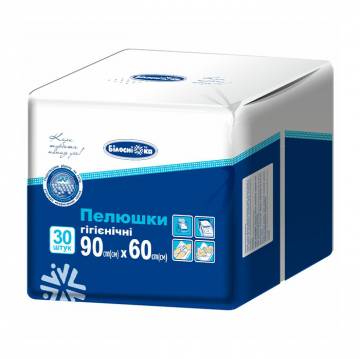 Пеленки гигиенические Білосніжка, 90*60 см, 30 шт Пеленки гигиенические Білосніжка, 90*60 см, 30 шт