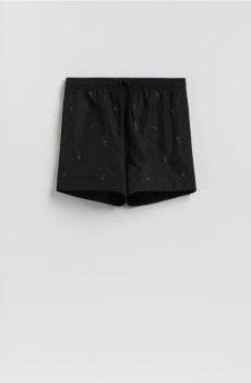 Reserved - Пляжні шорти з візерунком - чорний - 115FB-99X