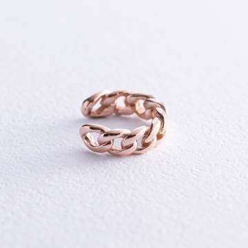 Серьга - каффа "Цепочка" в красном золоте с07912 Серьга - каффа "Цепочка" в красном золоте с07912