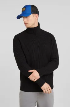 Мужской черный шерстяной свитер Essential turtle knit Черный M G-Star RAW D23732,D447