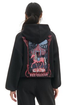 Cropp - Худі з принтом - чорний