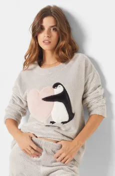 Женский серый свитшот NATTY Серый L Etam 6542664