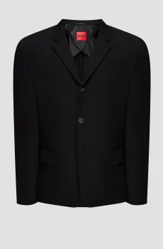 Мужской черный пиджак Черный 48 HUGO 50498398;001