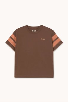 Детская хлопковая футболка Tinycottons STRIPES LOGO TEE