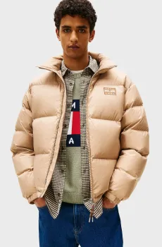 Мужской бежевый пуховик ALASKA Бежевый XL Tommy Jeans DM0DM22036