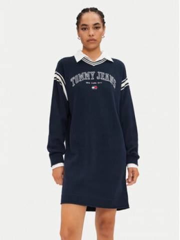 Tommy Jeans Трикотажна сукня Varsity DW0DW19807 Cиній Regular Fit Tommy Jeans Трикотажна сукня Varsity DW0DW19807 Cиній Regular Fit