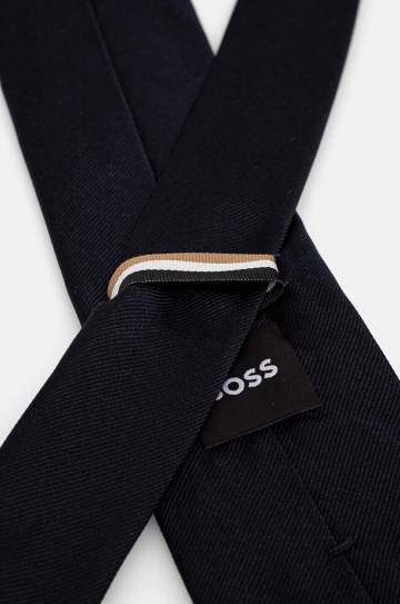 Шелковый галстук BOSS цвет чёрный 50480283 Шелковый галстук BOSS цвет чёрный 50480283