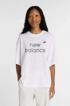 Женская белая футболка Jersey Graphic Белый XS New Balance WT61L713WT