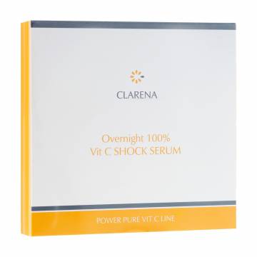 Ночная сыворотка для лица Clarena Overnight 100% Vit C Shock Serum, 10*3 мл Ночная сыворотка для лица Clarena Overnight 100% Vit C Shock Serum, 10*3 мл