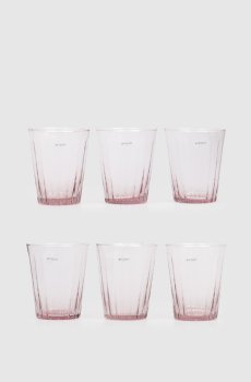 Набор розовых стаканов для воды 6 шт