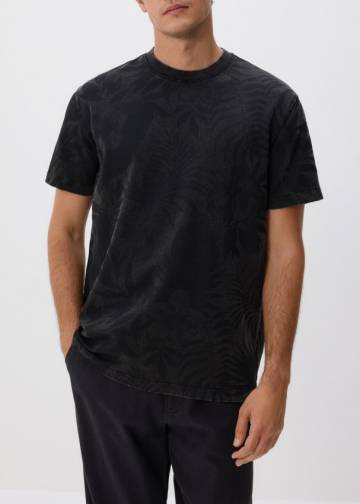 Reserved - Комфортна футболка з принтом - чорний - 405EX-99X