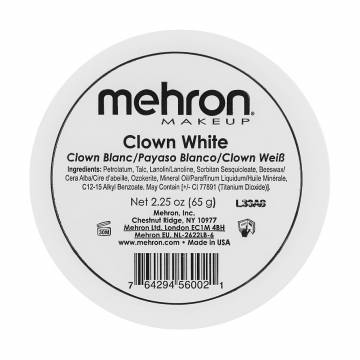 Грим для клоуна Mehron Clown White экстрабелый, 65 г