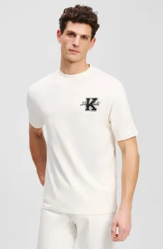 Мужская белая футболка Белый 3XL Karl Lagerfeld 552221.755148;60