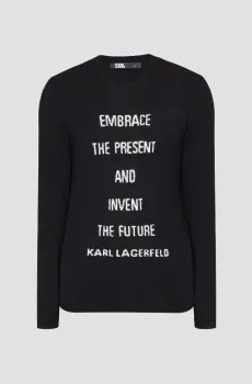 Мужской черный джемпер Черный XL Karl Lagerfeld 524309.655021;80