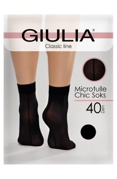 Фантазийные носки женские Giulia Microtulle Chic, 40 DEN, Nero, безразмерные