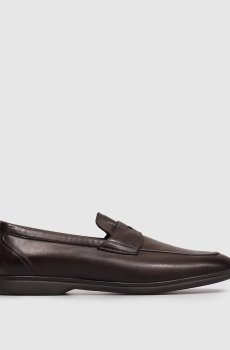 Коричневые кожаные лоферы