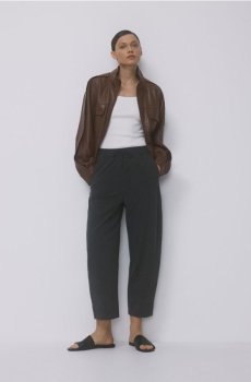 Reserved - Штани barrel leg - світло-сірий - 362JZ-09M