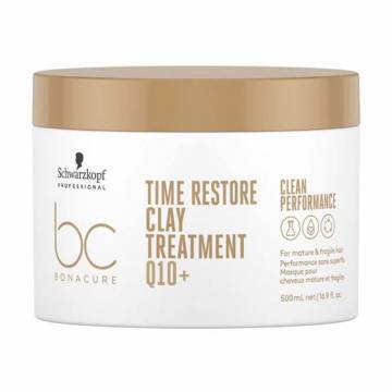 Глиняная маска Schwarzkopf Professional BC Bonacure Time Restore Clay Treatment Q10+ для зрелых и ломких волос, 500 мл Глиняная маска Schwarzkopf Professional BC Bonacure Time Restore Clay Treatment Q10+ для зрелых и ломких волос, 500 мл