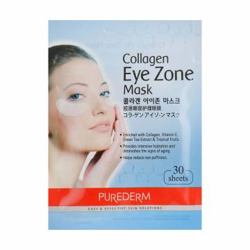 Набор тканевых патчей для кожи вокруг глаз Purederm Collagen Eye Zone Mask с коллагеном, 30 шт Набор тканевых патчей для кожи вокруг глаз Purederm Collagen Eye Zone Mask с коллагеном, 30 шт