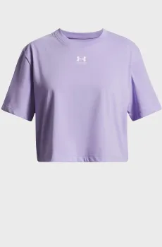 Детская сиреневая футболка UA Rival SS Сиреневый 10 Under Armour 1389755-538