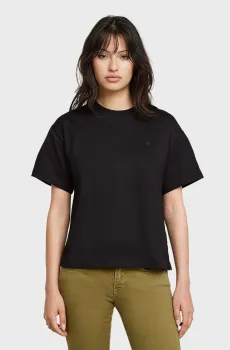 Женская черная футболка Side buttons Черный XS G-Star RAW D26359,D959