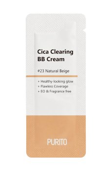 ВВ крем для лица Purito Cica Clearing BB Cream с экстрактом центеллы, 23 Natural Beige, 1 мл (саше)
