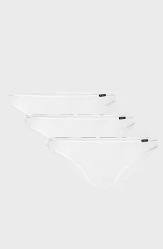 Женские белые трусики (3 шт) Белый L Atlantic 3BLP-599