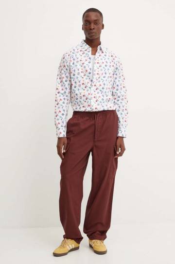 Хлопковая рубашка Desigual NEVADA мужская цвет белый regular классический воротник 24WMCW29 Хлопковая рубашка Desigual NEVADA мужская цвет белый regular классический воротник 24WMCW29