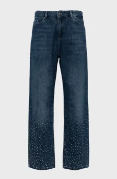 Женские темно-синие джинсы SPARKLE GF DENIM PANTS Синий 27 Karl Lagerfeld 240W1104