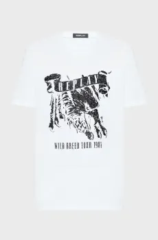 Мужская белая футболка Белый L Replay M6655 .000.M2660