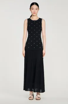 Женское черное платье Черный 38 Sandro SFPRO04678_Black