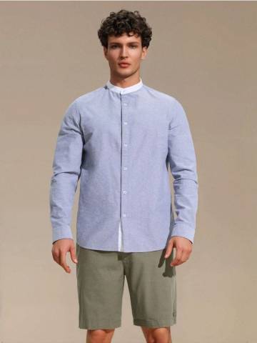 Бавовняна сорочка slim fit - сірий Бавовняна сорочка slim fit - сірий