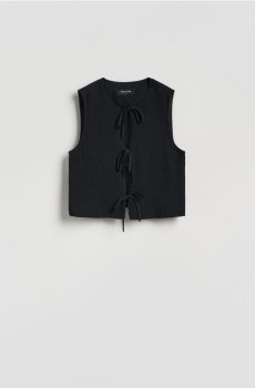 Reserved - Жилет із додаванням віскози - чорний - 926HU-99X
