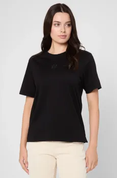 Женская черная футболка Черный XS BOSS 50551443;001