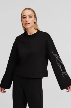 Женский черный свитшот Черный XS Karl Lagerfeld 245W1800