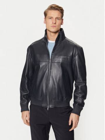 BOSS Шкіряна куртка 50531148 Cиній Regular Fit BOSS Шкіряна куртка 50531148 Cиній Regular Fit