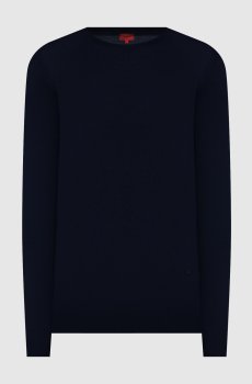 Синий джемпер из шерсти