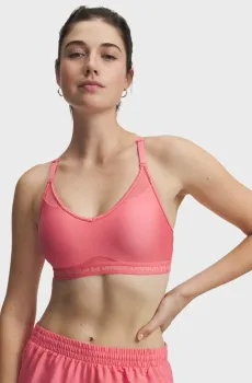 Женский розовый топ UA Crossback Low Bra Розовый XS Under Armour 1386424-600