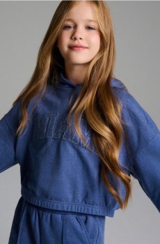 Кофта з написом - mid blue