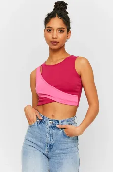 Женский малиновый топ Малиновый S Tally Weijl SSLCOMIXI