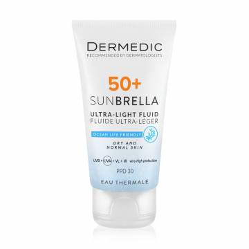 Ультралегкий солнцезащитный флюид Dermedic Sunbrella Ultra-Light Fluid, SPF 50+, для сухой и нормальной кожи, 40 мл