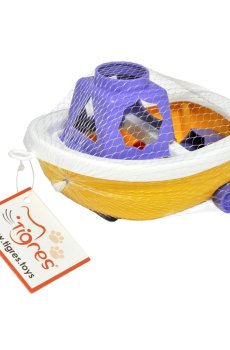 Детская развивающая игрушка Tigres Barkas Кораблик, от 1 года, 6 элементов, желтый (39791)