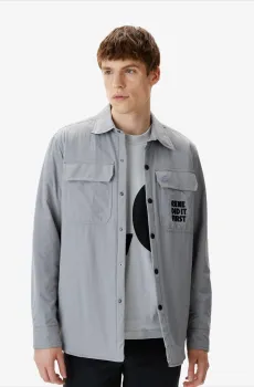 Мужская серая рубашка Серый 41 Lacoste CH0403P0Y