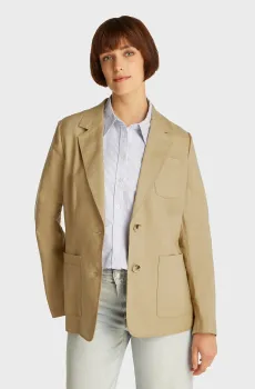 Женский бежевый льняной блейзер ESS LINEN REGULAR Бежевый 36 Tommy Hilfiger WW0WW44757